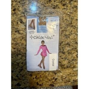 WOMEN'S Chloe Noel Ice Skating Tights AM Med Tan/Crystals OTB W BUCKLE- SAVE $$$
